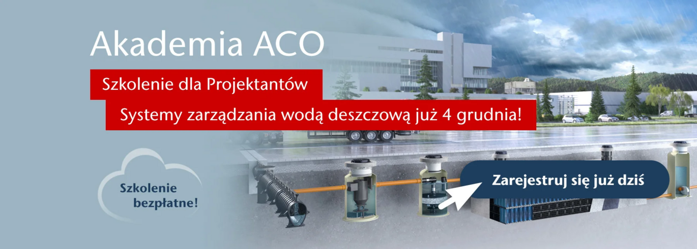 Akademia ACO Systemy Zarządzania Woda Deszczową Szkolenie 4 Grudnia Baner