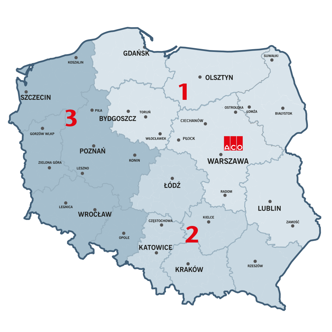 ACOmapa Dystrybucja 3 Regiony
