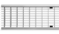 Ruszt kratowy do systemu Drain® Multiline wykonany ze stali nierdzewnej lub ocynkowanej o numerze katarowym 132543 w klasie obciążenia B125.