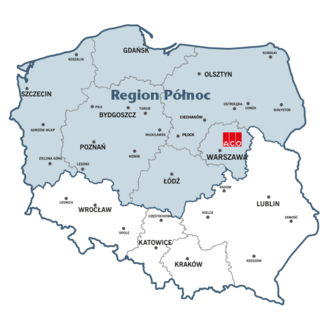 Mapa Dystrybucja Polnoc