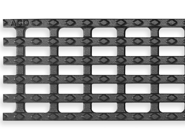 Ruszt Multiline w podłużne mostki wykonany z żeliwa sferoidalnego  w kolorze czarnym dostępny z powłoką KTL o długości 50 cm. Numer katalogowy 12673