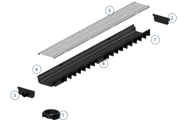 Plastic Channel 5cm Elementy