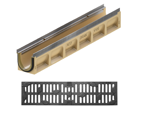 ACO Drain® Multiline Seal in z rusztem Leaf